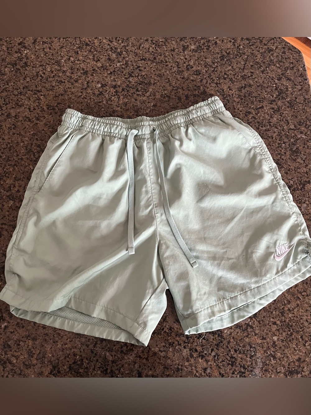 Nike Mint Green Mesh Lined Athletic Shorts size M